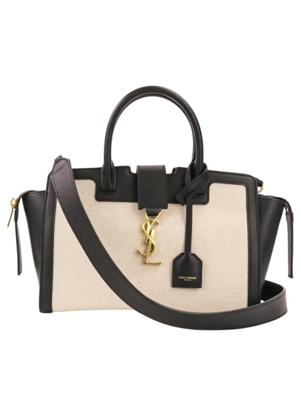 Saint Laurent Paris Downtown Baby 2-Way Shoulder Bag Black Kinari